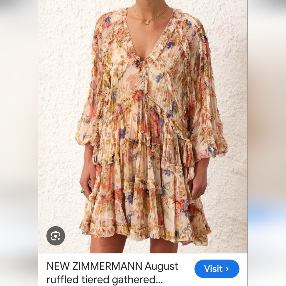 Zimmerman August Ruffle Tiered Boho Dress - Multicolor
